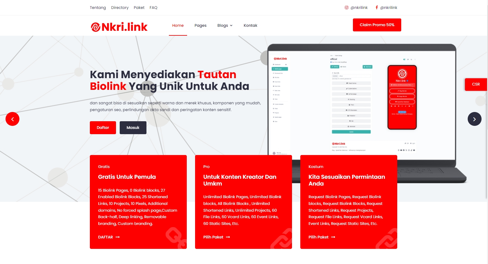 nkri.link: Platform Pintar untuk Mengelola Tautan dan Kustomisasi Tautan Anda